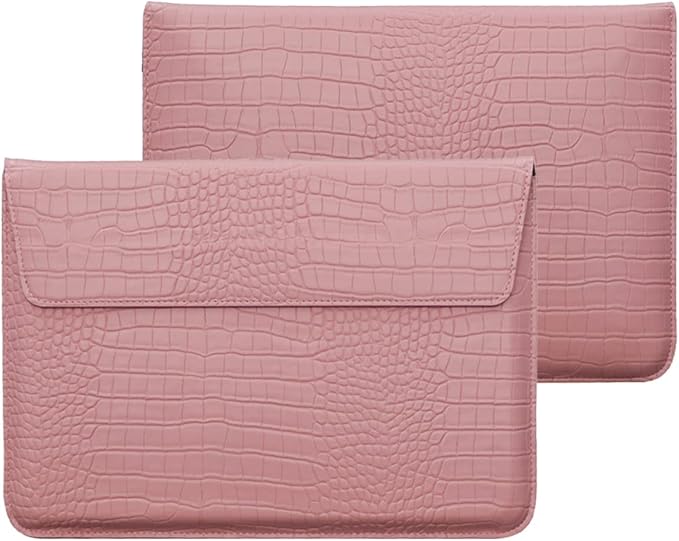 Laptop Sleeve for MacBook Neo 13 A3404 Air 13.6 inch 2026-2022 M5 A3449 M4 A3240 M3 A3113 M2 A2681 Air 13 A2337 M1 2021-2018 PU Leather Flap Style Case Notebook Bag Pro 13 M2 2022-2016, Pink