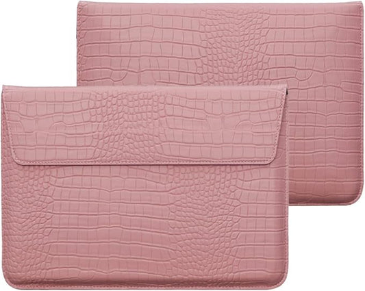 Laptop Sleeve for MacBook Neo 13 A3404 Air 13.6 inch 2026-2022 M5 A3449 M4 A3240 M3 A3113 M2 A2681 Air 13 A2337 M1 2021-2018 PU Leather Flap Style Case Notebook Bag Pro 13 M2 2022-2016, Pink