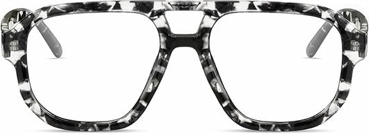 livho Retro Aviator Blue Light Blocking Glasses for Women Men with Soft Case, Trendy Rectangle Computer Eyeglasses
