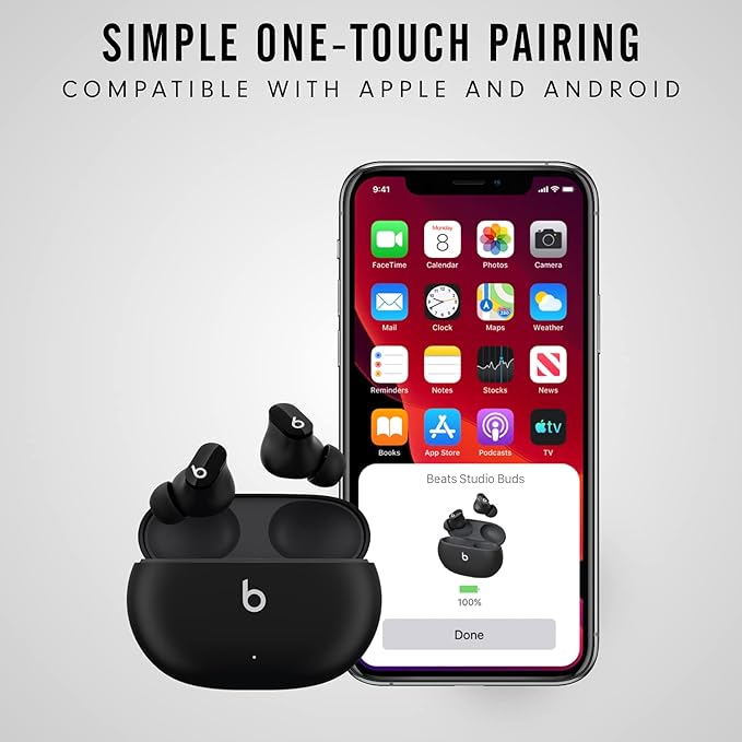 Beats Studio Buds Totally Wireless Noise Cancelling Earphones - Black (Renewed)