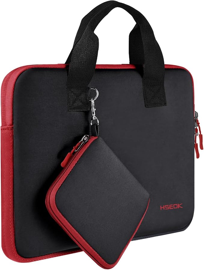 Hseok Laptop Sleeve 13.3-14 inch Case with Small Pouch, Neoprene Computer Bag Compatible with MacBook Neo/Pro 14 M5/M4/M3/M2/M1, Mac Air/Pro 13.3, XPS 14 and Most 13-14 inch Notebooks,B01K02