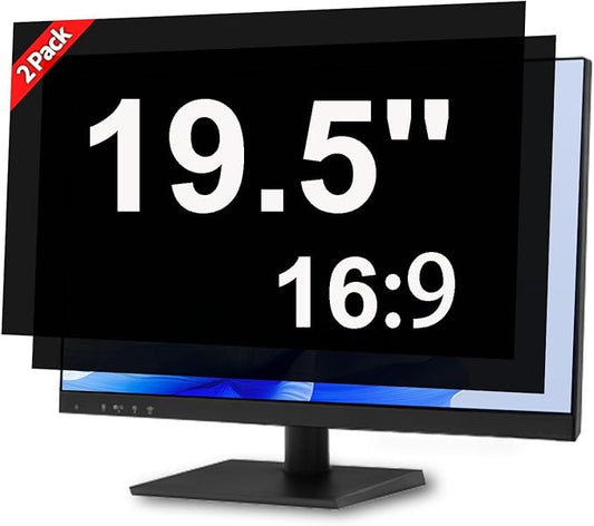 [2 Pack] 19.5 Inch Privacy Screen for Computer Monitor Blue Light Screen Protector Anti Glare Anti-Scratch Monitor Privacy Shield Screen 19.5 Inch 16:9 Aspect Ratio