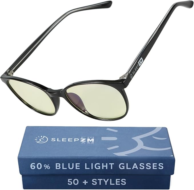 Sleep ZM Blue Light Blocking & Light Sensitivity Glasses - 8 Lens Types for Comfort, Relaxation, Sleep & Relief - 50+ Styles