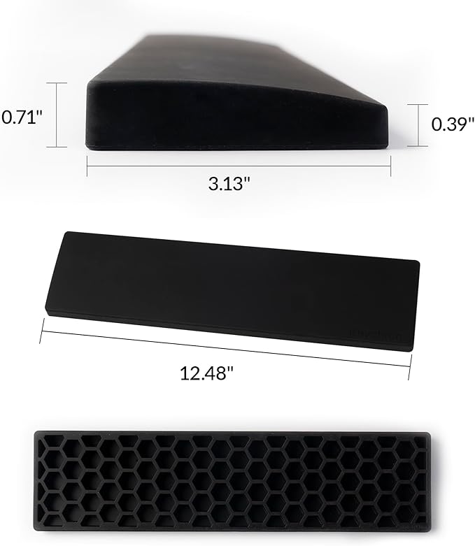 Keychron 12.48" Silicone Wrist Rest for 75% Compact Mechanical Keyboards, Ergonomic Palm Support with Full Honeycomb Non-Slip Base, Compatible with K2/K2 Pro/K2 Max/K2 HE/K6/K6 Pro/K6 HE