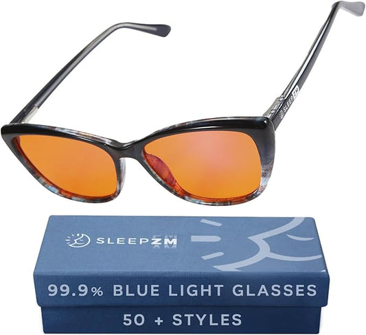 Sleep ZM Blue Light Blocking & Light Sensitivity Glasses - 8 Lens Types for Comfort, Relaxation, Sleep & Relief - 50+ Styles