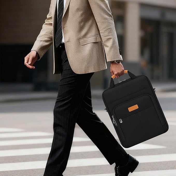 MOSISO 12.9 inch Tablet Sleeve Bag Compatible with iPad Pro 13 M4&iPad Air 13 M3 M2,iPad Pro 12.9 M2 M1 6/5,Surface Laptop Go 12.4,Galaxy Tab S8+/S9+ 12.4, Carrying Case Bag with 3 Pockets, Black