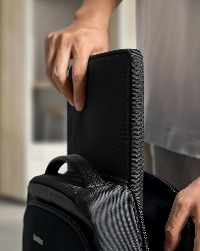 tomtoc Slim Laptop Sleeve Case for 13-inch 2026 New MacBook Air M5/A3449 M4/A3420 M3/A3113 M2/M1, Fits MacBook Neo A18 Pro, Water-Resistant Protective Carrying Case with Accessories Pocket