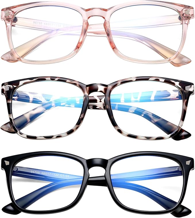 Hycredi Kids Blue Light Blocking Glasses for Boys & Girls – Reduce Eye Strain from Screens, Computer, Gaming, TV & Phone