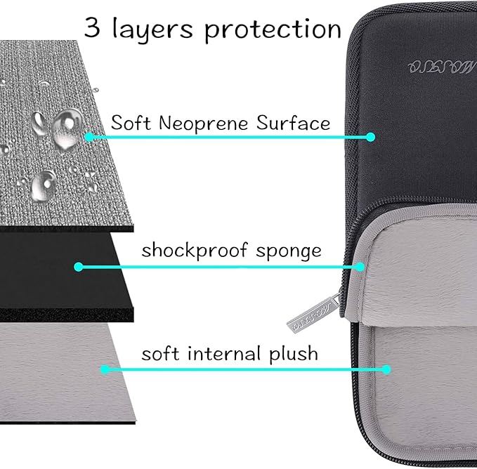 MOSISO Laptop Case 13 inch, 13 inch Laptop Sleeve Bag Compatible with MacBook Air M5 M4 M3 M2 M1 2026-2018 / Neo/Pro M2 M1 2026-2016, Neoprene Computer Sleeve Bag with Small Case, Space Gray