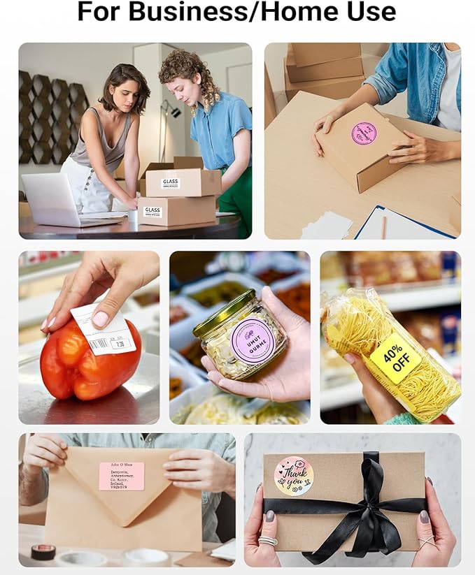 Phomemo Label Printer, M220 Thermal Bluetooth Barcode Label Maker, for Home, Office, School with Printer Case, Compatible with Phone & Laptop