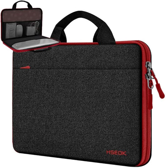Hseok Laptop Sleeve 13-14 Inch Case Briefcase Compatible with MacBook Neo Pro 14 M5/M4/M3/M2/M1, All Models 13.3 Mac Air/Pro, XPS 13 14, Most Popular 13"-14" Notebooks,B01K03
