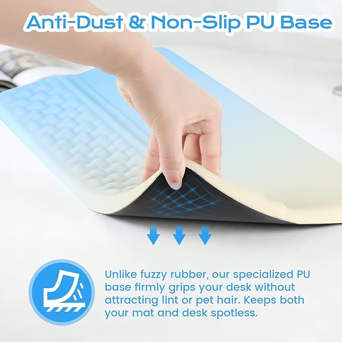 Keyboard Wrist Rest with Ergonomic Height - Computer Keyboard Stand & Soft Cushioned Pad for Wrist Pain Relief - Non-Slip Typing Support for Office, Gaming & Home(Gradient)