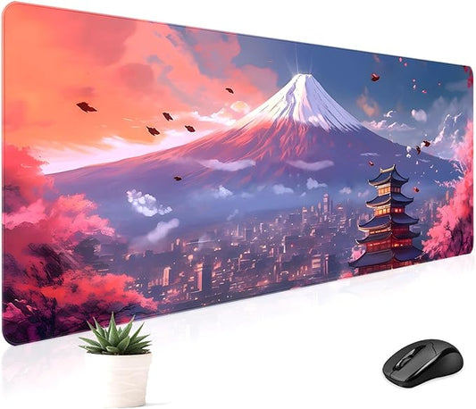 Mouse Pad Desk Mat Gaming Large Keyboard Cute Office Desktop Computer Laptop Blossom XXL Long Giant Big Kawaii Anime Aesthetic Girly Pretty Design Women Girl Oversized Wide 30x12'' Mousepad