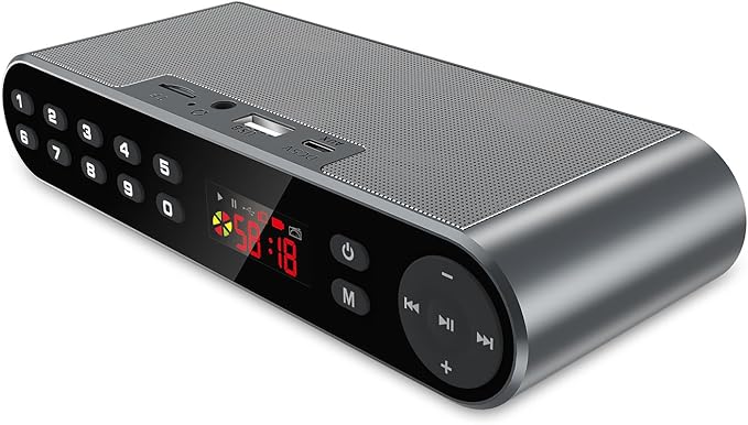 Antimi Bluetooth/FM Radio/MP3 Player Portable Wireless Speaker (Black)