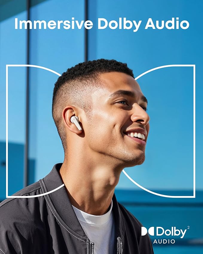 soundcore Liberty 5 by Anker, Noise-Cancelling Wireless Earbuds, 2x Stronger Voice Reduction, Real-Time Adaptive Noise Cancellation, Fast Charging, Dolby Audio, 6-Mic AI Clear Calls, Long Battery Life