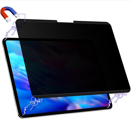 Peslv Magnetic Privacy Screen Protector for iPad Air 11 Inch (2024-2026, M2/M3/M4), Removable Anti Blue Light Glare Spy Private Filter, High Sensitive Bubble-Free Black Security Screen