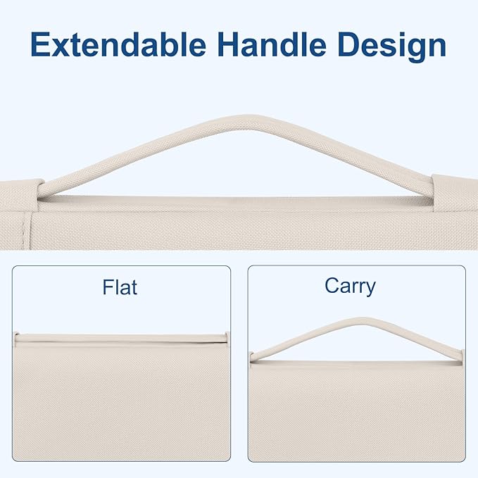 MOSISO Laptop Case 13.3 inch, 13-13.3 inch Laptop Sleeve with Handle Compatible with MacBook Air/Pro 13/Pro 14 M5 M4 M3 M2 M1,HP Dell ASUS Lenovo, Polyester Multifunctional Computer Bag, Sand
