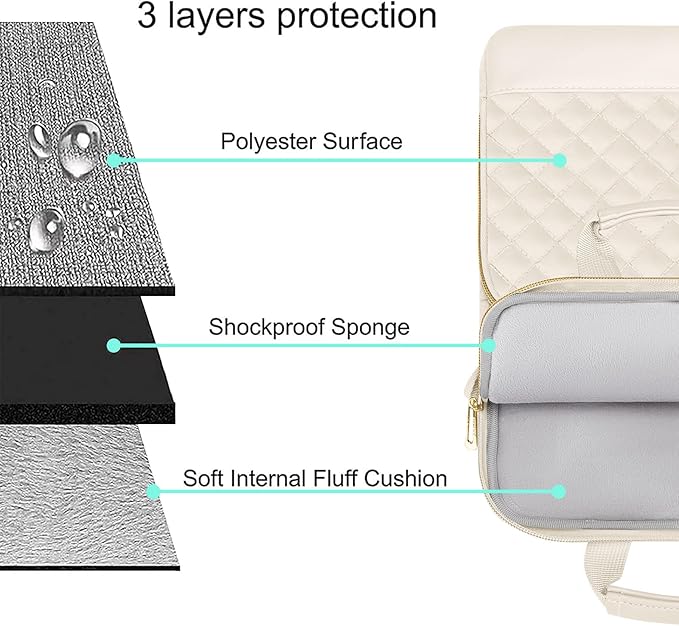 MOSISO 9-11 inch Tablet Sleeve Bag for iPad A16 2025, iPad Air 11 inch M3 M2, iPad Pro 11 M4, iPad 10/9/8/7th, Galaxy Tab A9+/S9/S8/Plus 11, Square Quilted Carrying Case with 2 Pockets, Sand