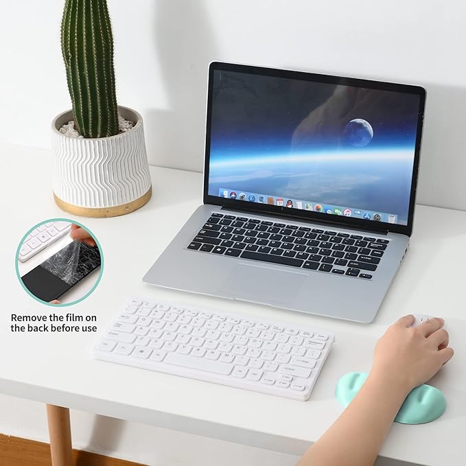 UnivoColors Turquoise Green Superfine Memory Foam Wrist Rest Soft Gel Ergonomic Mouse Pad Wrist Support for Mouse, Gaming, Computer, Laptop, Office