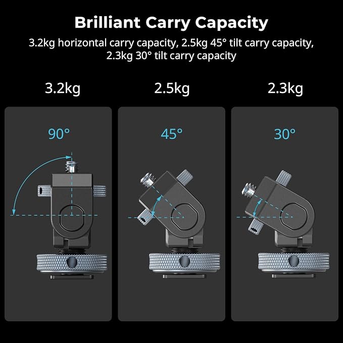 SmallRig Camera Monitor Mount Lite with Cold Shoe, Swivel 360° and Tilt 180° Holder for Field Monitor, LED, Flash and Video Shooting Photography Accessories, Max Load Capacity of 90° Tilt 3.2kg - Image 4