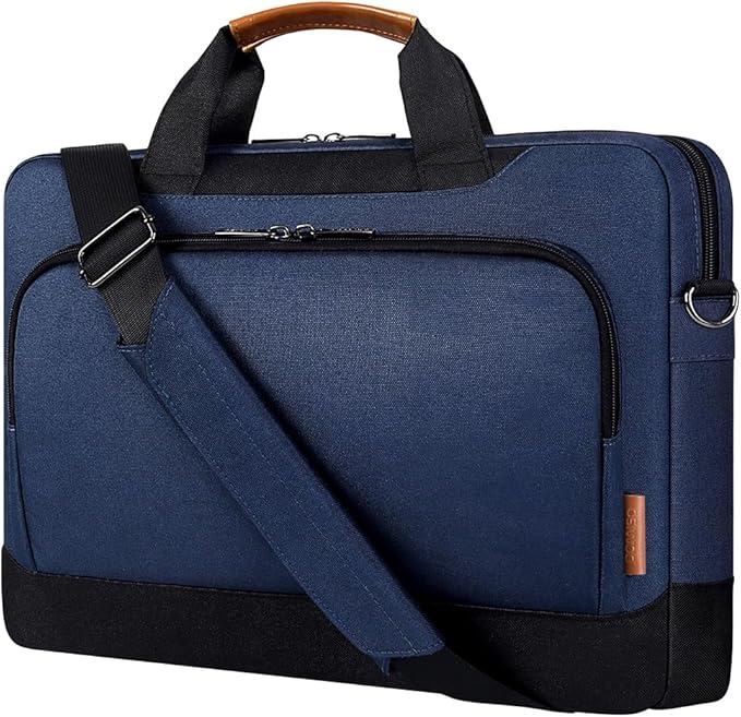 DOMISO 15-15.6 Inch Laptop Bag Business Briefcase Laptop Case Compatible with Lenovo 15.6" Ideapad 330/16" MacBook Pro/HP EliteBook 850 G3/Envy x360 15/Latitude 3580/Acer Chromebook/Asus,Blue