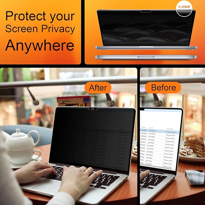Privacy Screen for MacBook Pro 14 Inch 2021-2026 M5/ M4 /M4 Pro /M4 Max /M3 /M3 Pro /M3 Max /M2 Pro /M2 Max /M1 Pro /M1 Max, Magnetic Removable Anti Blue Light Glare Screen Protector