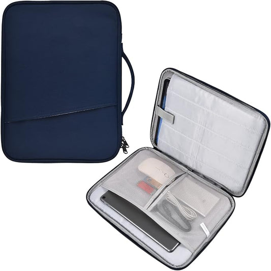 12.9 Inch Tablet Carrying Bag for Samsung Galaxy Tab S9+ Plus/S8+/S7+ Plus/S7 FE 12.4" & 13 inch iPad Pro M5 M4, iPad Air M4 M3 M2 2026-2024, Surface Pro 11 Snapdragon,10,9,8,X,7+,7,6 Sleeve Case-Blue