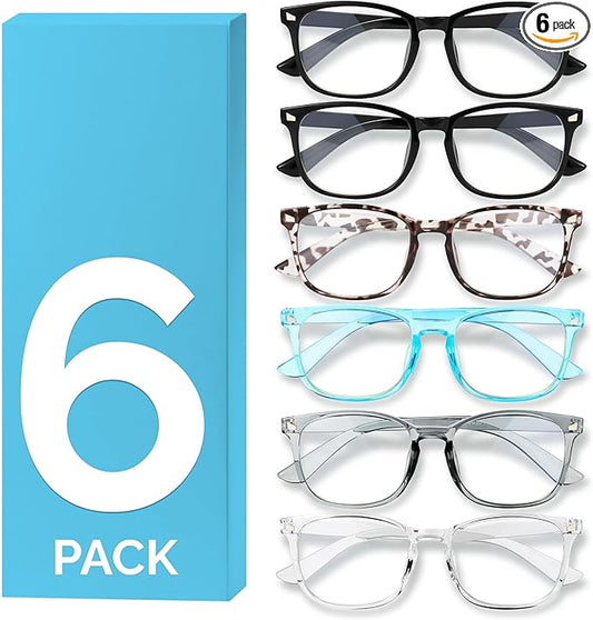 MIGSIR Blue Light Blocking Glasses for Computer Gaming, Fashion Fake Helps Reduce Screen Fatigue Eyeglasses for Women Men