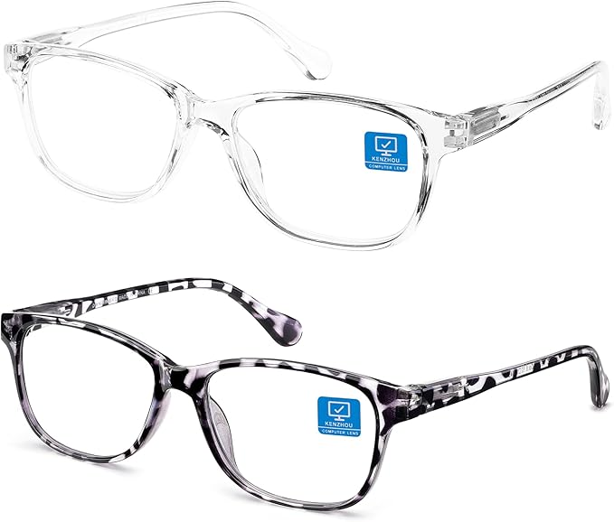 K KENZHOU Blue Light Glasses for Woman Men Bluelight Blocking Glasses for Computer Gaming Phones,Anti Eye Strain & UV Glare