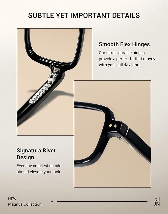 TIJN Blue Light Blocking Glasses Women Men Retro Cat Eye Square Oval Anti Glare Screen Computer Gaming Daily Eyeglasses TR90