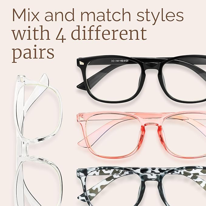 MIGSIR Blue Light Blocking Glasses for Computer Gaming, Fashion Fake Helps Reduce Screen Fatigue Eyeglasses for Women Men