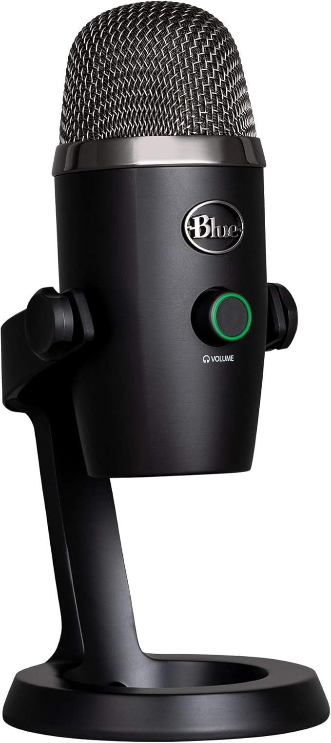 Logitech for Creators Blue Yeti Nano USB Microphone for Gaming, Streaming, Podcasting, Twitch, YouTube, Discord, Recording for PC and Mac, Plug & Play -Blackout
