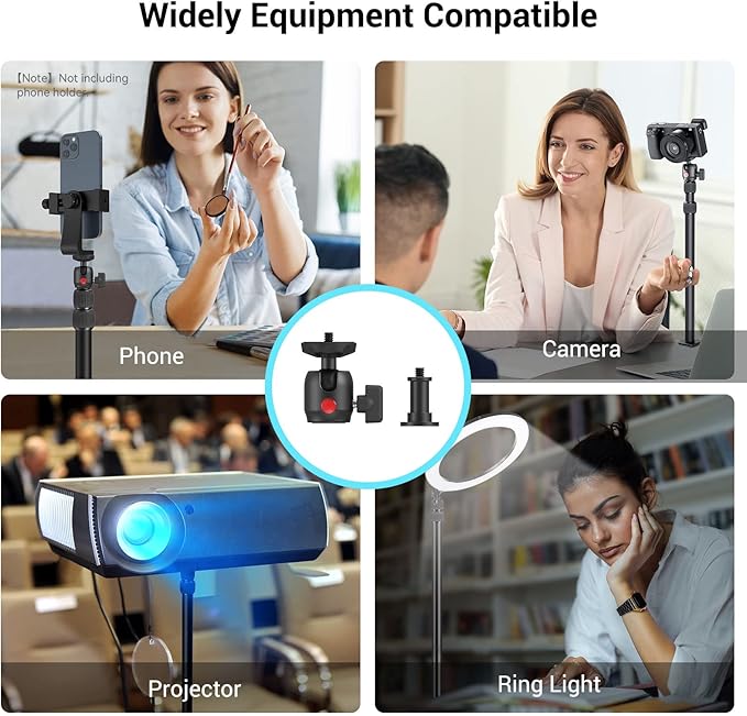 SmallRig Camera Desk Mount Table Stand, Adjustable Light Stand 15"-35", Tabletop C Clamp for DSLR Camera, Ring Light, Live Streaming, Photo Video Shooting - Image 2