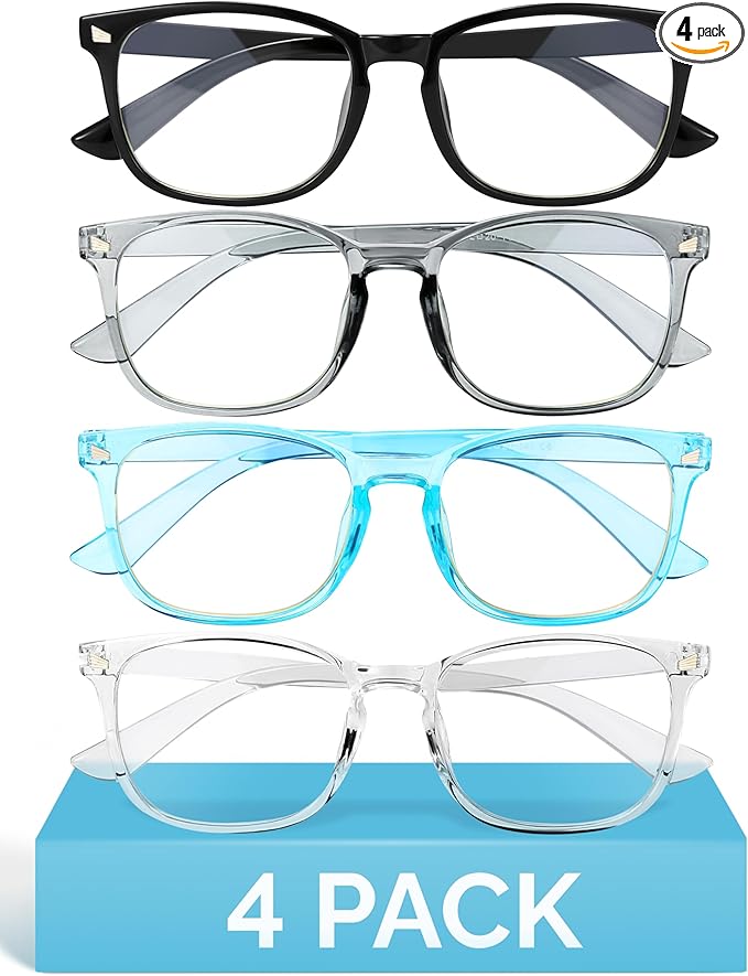 MIGSIR Blue Light Blocking Glasses for Computer Gaming, Fashion Fake Helps Reduce Screen Fatigue Eyeglasses for Women Men