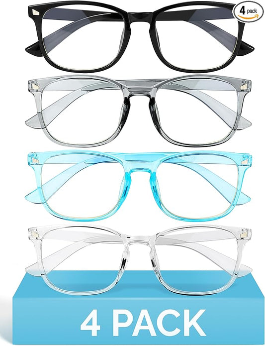 MIGSIR Blue Light Blocking Glasses for Computer Gaming, Fashion Fake Helps Reduce Screen Fatigue Eyeglasses for Women Men