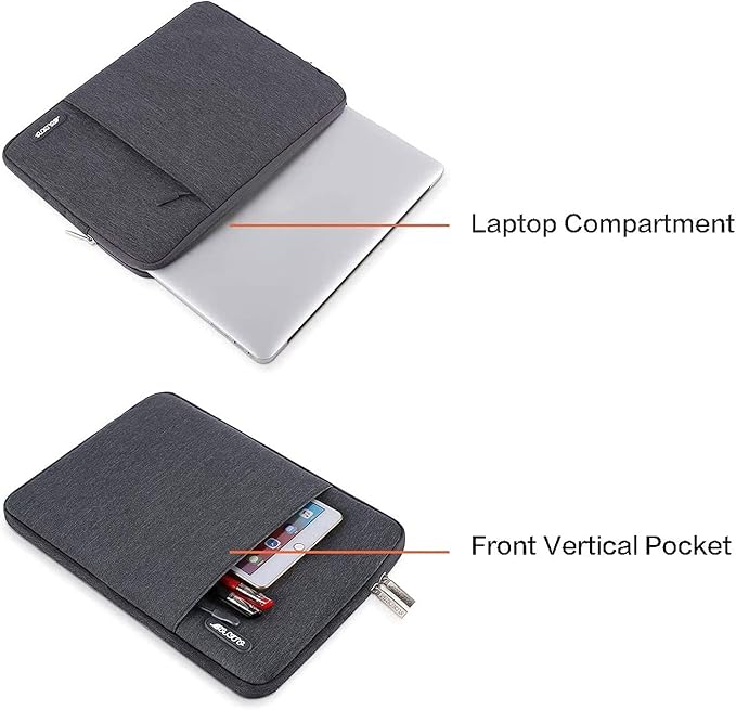 MOSISO Laptop Case 15 inch, 15 inch Laptop Sleeve Compatible with MacBook Air M5 A3448 M4 A3241 M3 A3114 M2 A2941 2026-2023, Dell XPS, Polyester Vertical Computer Sleeve Bag with Pocket, Space Gray