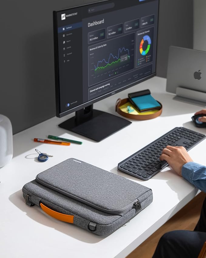 tomtoc 360 Protective Laptop Shoulder Bag for 14-inch MacBook Pro M5 Pro/Max A3426 A3427 2026 M4/M3/M2/M1 Pro/Max A3434, Water-Resistant Carrying Case for 13.5-14.4 Inch Microsoft Surface Laptop 7/6/5