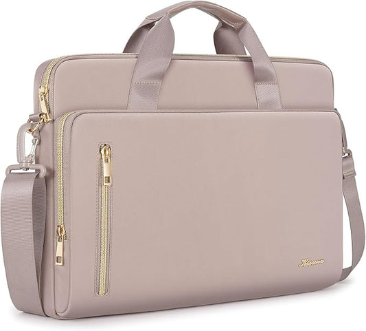 KIZUNA Laptop Bag 14 Inch Computer Shoulder Case Sleeve Briefcase For MacBook Air 15 M4 M3 M2/15 Surface Laptop 7 6 5/Lenovo Flex 14/14" HP EliteBook 840 G5/14 Yoga Slim 7i Pro X/Dell,Khaki
