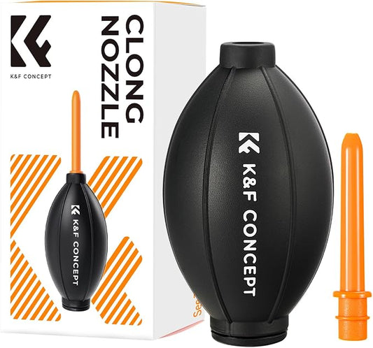 K&F CONCEPT Lens Air Blower, Rubber Bulb Air Pump Dust Blower Cleaner, with Long Nozzle for Cell Phone, Tablet, Camera Lens Sensors, Keyboard,Telescopes by KFCONCEPT