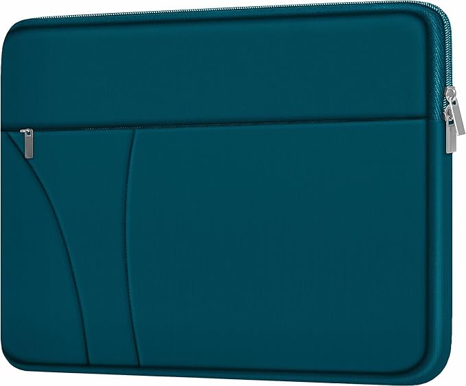 Laptop Sleeve Case 14 inch, Traveling Laptop Cover with Zippered Pocket, Shockproof Protective Carrying Briefcase Computer Bag for 14" MacBook Air/Pro, HP, Dell, Lenovo, Acer, Cyan