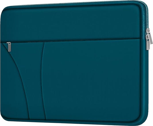 Laptop Sleeve Case 14 inch, Traveling Laptop Cover with Zippered Pocket, Shockproof Protective Carrying Briefcase Computer Bag for 14" MacBook Air/Pro, HP, Dell, Lenovo, Acer, Cyan