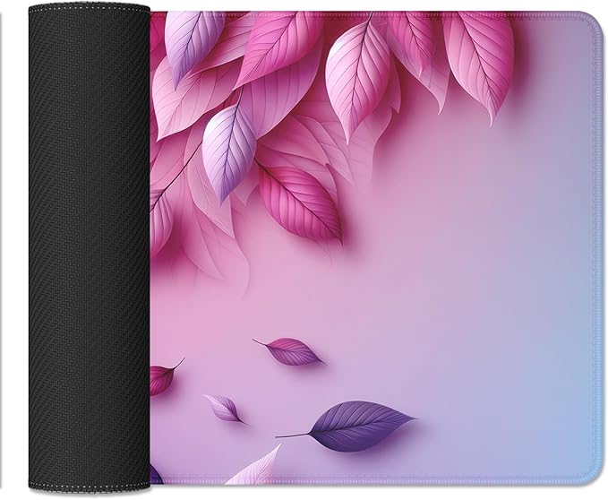 Pink Mouse Pad Desk Mat Large Gaming Mouse Mat Desk Pad,Big Mousepad with Stitched Edge Non-Slip Rubber Base for Office School Home (27.5X11.8 in)