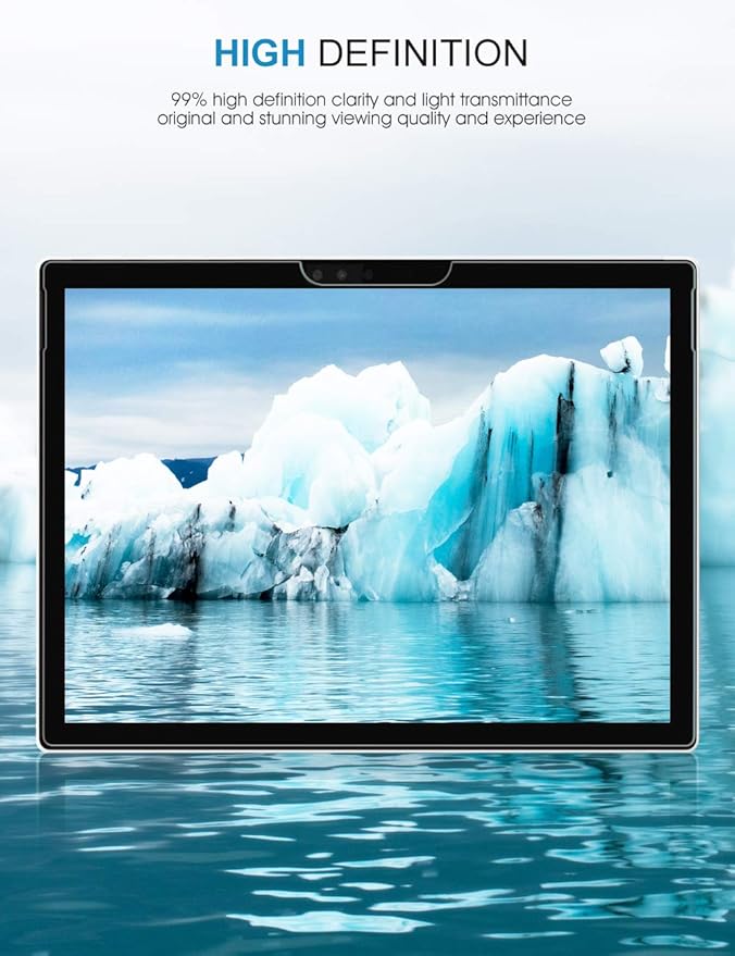 SPARIN [2 Pack] Screen Protector for Surface Pro 7 Plus/Surface Pro 7 / Surface Pro 6 / Surface Pro (5th Gen) / Surface Pro 4, Tempered Glass with Surface Pen Compatible/Scratch Resistant