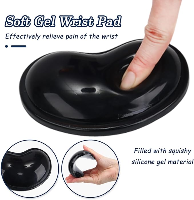 Gel Keyboard & Mouse Wrist Rest Set - Keyboard Wrist Rest Pad & Mouse Support for Office Gaming Pad Computer Laptop Ergonomic Comfortable Pain Relief- Pad Set (Mouse Support Only)