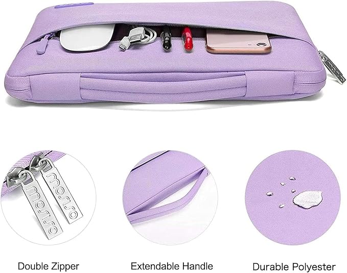 MOSISO Compatible with MacBook Pro 13 inch Case M2 2026, 2025, 2024-2016 A2338 M1 A2251 A2289 A2159 A1989 A1708 A1706, Plastic Hard Case&Bag&Keyboard Skin&Webcam Cover&Screen Protector, Light Purple