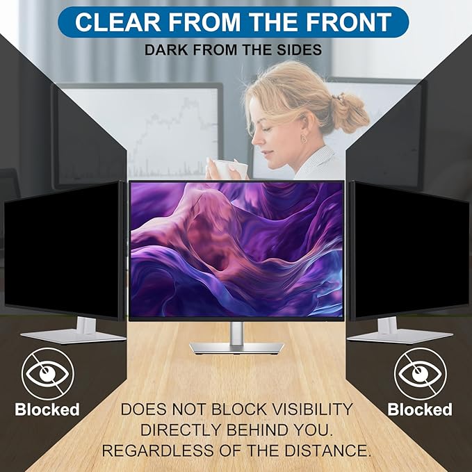 【2 pack】 14 Inch Laptop Privacy Screen Protector, 16:9 Aspect Removable Anti-Glare Blue Light Filter Protector - Scratch Resistant Data Privacy Screen Protecto