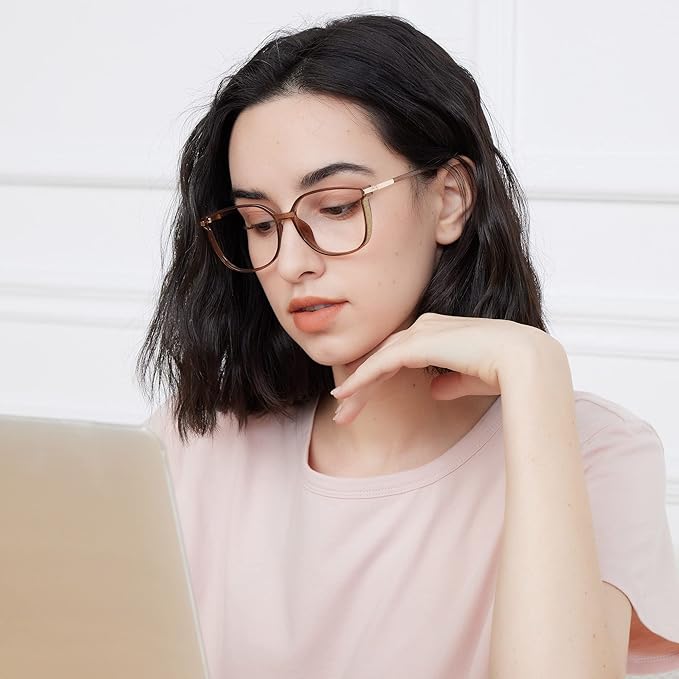 GUDVUE Blue Light Glasses For Woman, Computer Reading/Gaming/Phones Glasses, Anti Glare/UV400/Eye Strain
