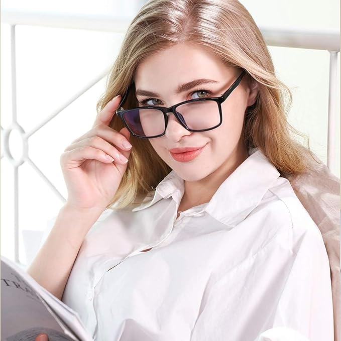 Brigtlaiff Round Blue Light Blocking Glasses for Men Women, Computer Gaming TV Glasses Anti Eyestrain with Metal Frame