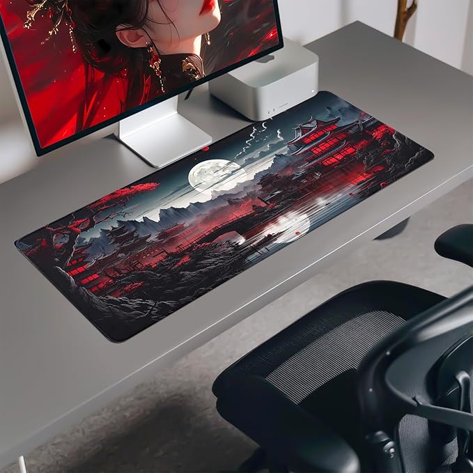 Mouse Pad Gaming Mousepad,Large Mousepads for Keyboard and Mouse with Non-Slip Rubber Base,Suitable for School,Office,Home,35.4 x 15.7 Inch