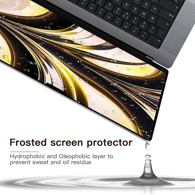 2 Pack Anti Glare Screen Protector Compatible with MacBook Air 13.6/13'' (2022-2026, M2/M3/M4/M5) | Matte Anti Glare Film | Anti Scratch Protector | for Mac 13in